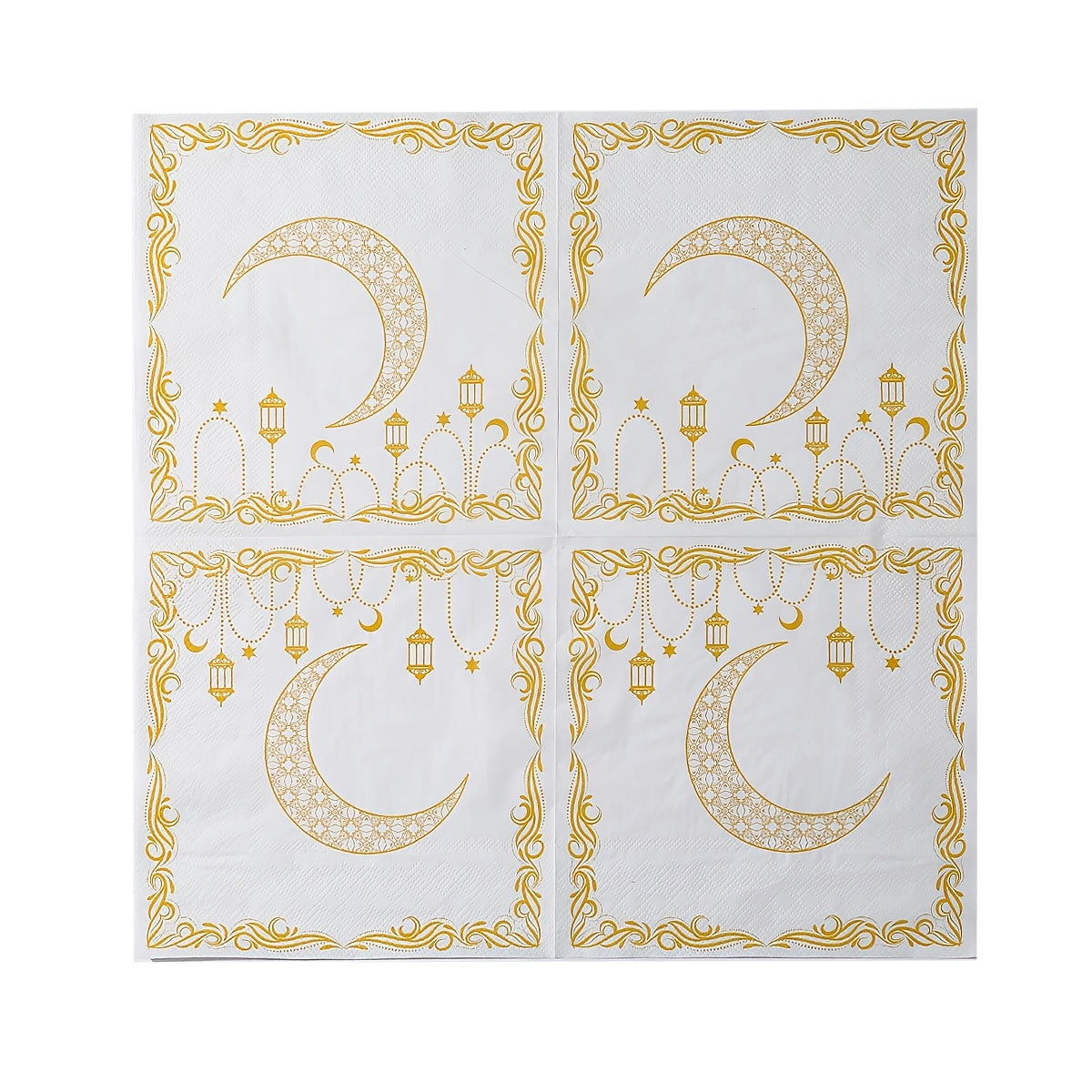 20pcs 2025 New Ramadan Theme Disposable Napkins - 2-Ply - Suitable for Ramadan Parties And Holiday Table Decorations, 13-Inch Square, Ideal for Kitchen And Dining Room, Ramadan Decorations