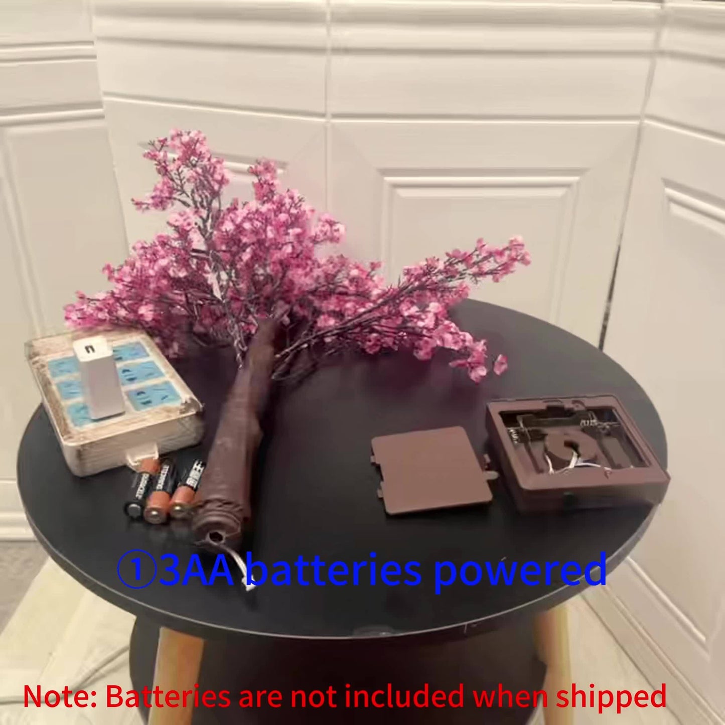 Pink Cherry Blossom Lamp – USB/Battery Powered Decorative Branch Light with Warm Glow for Home & Special Occasions