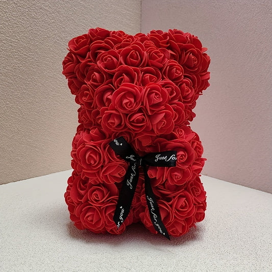 Immortal Rose Bear – Artificial Foam Flower Gift for Valentine’s Day, Mother’s Day, Anniversaries, Weddings, Birthdays & Christmas