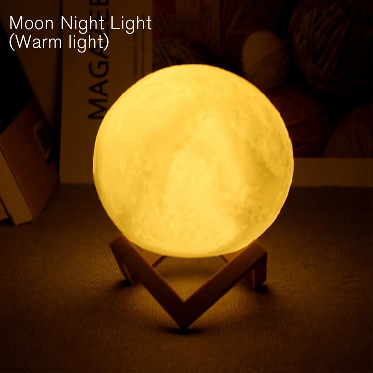 LED Moon Galaxy Night Light – Book Light & Bedroom Decor Lamp, Perfect Birthday Gift for Kids
