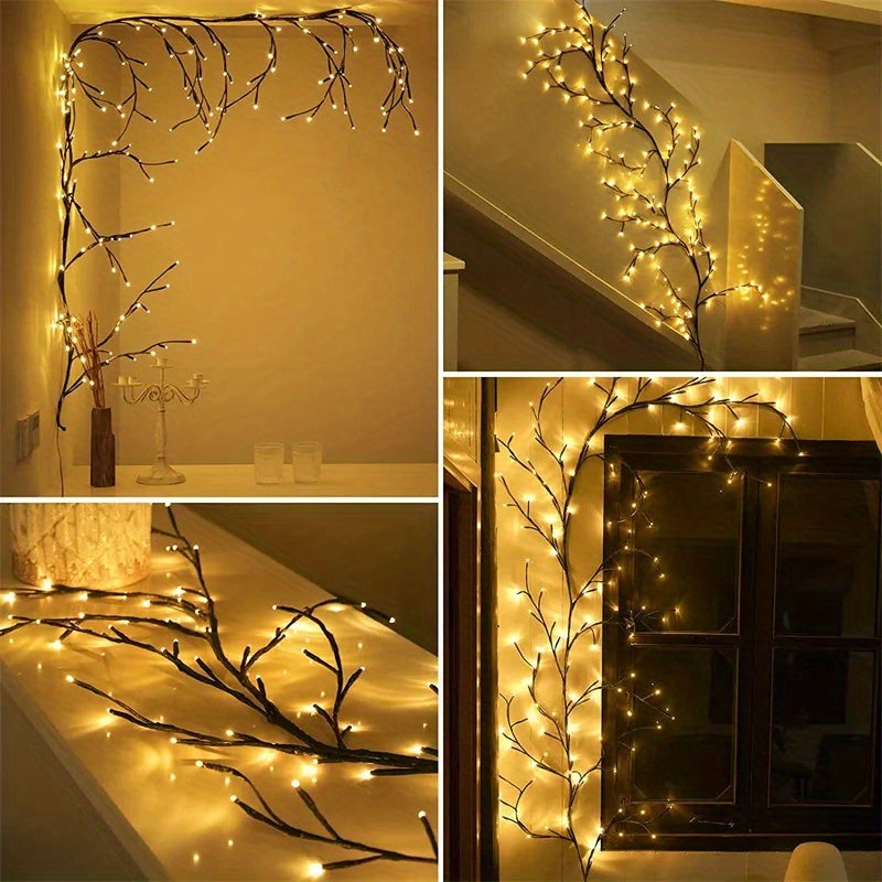 96-LED Willow Wall Lamp – Artificial Plant Branch Light for Elegant Bedroom & Living Room Decor