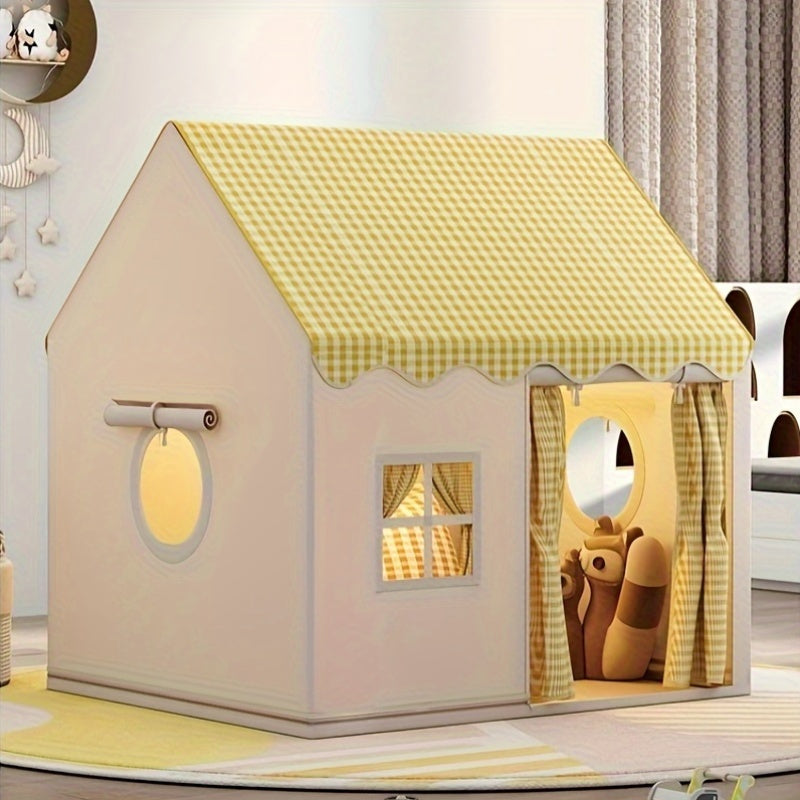 Indoor Kids’ Tent Castle – Polyester & PVC Playhouse for Family Game Rooms, Preschool Fun & Holiday Gifts (Lighting Not Included)