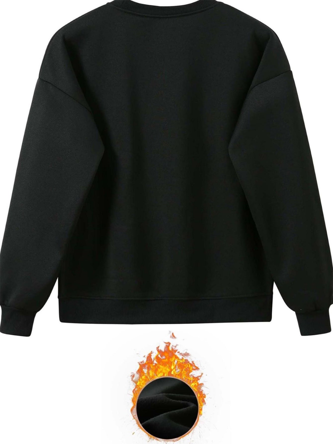 Letter Print Two Piece Set, Crew Neck Sweatshirt & Pants, Women's Clothing