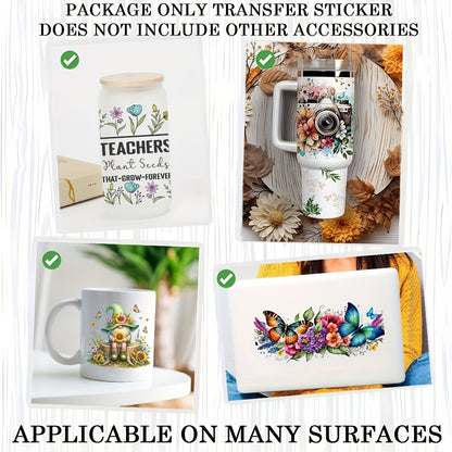 [12pcs Ramadan Moon Themed Decals] 12pcs Ramadan Moon Themed UV DTF Self-Adhesive Decals, High-Quality Waterproof Plastic Decorative Designs, for Glassware, Mugs, Laptops, and Refrigerators