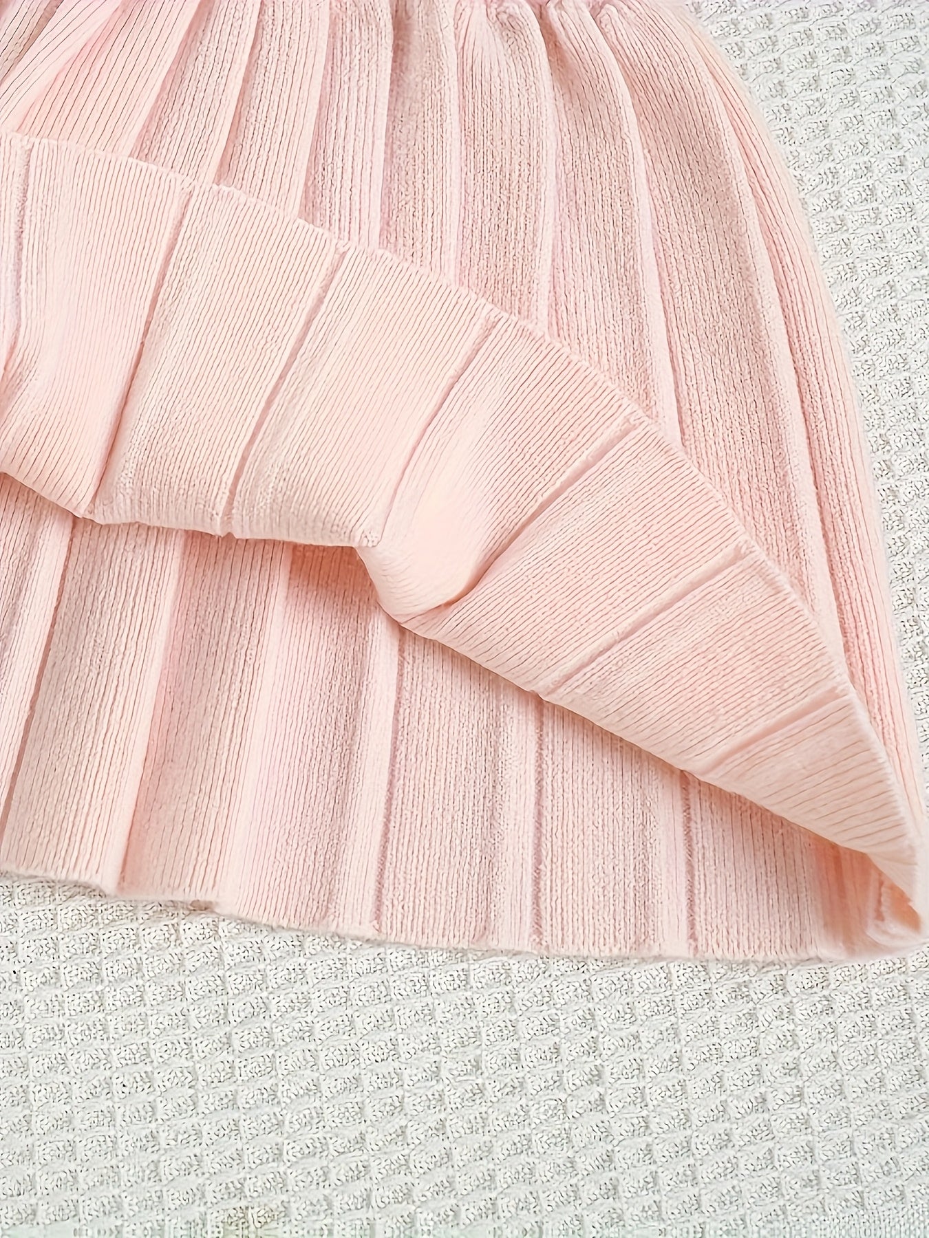 Girls’ Adorable Knit Cardigan & Pleated Skirt Set – Cozy Winter 2-Piece Outfit for Toddlers & Kids (8M–8Y)