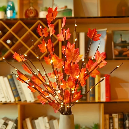 2-Piece Artificial Tree Branch LED Light Set – Battery-Powered 20-LED Vase Decorations for Home, Holidays & Romantic Bedside Lighting