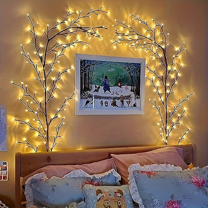 96-LED Willow Wall Lamp – Artificial Plant Branch Light for Elegant Bedroom & Living Room Decor