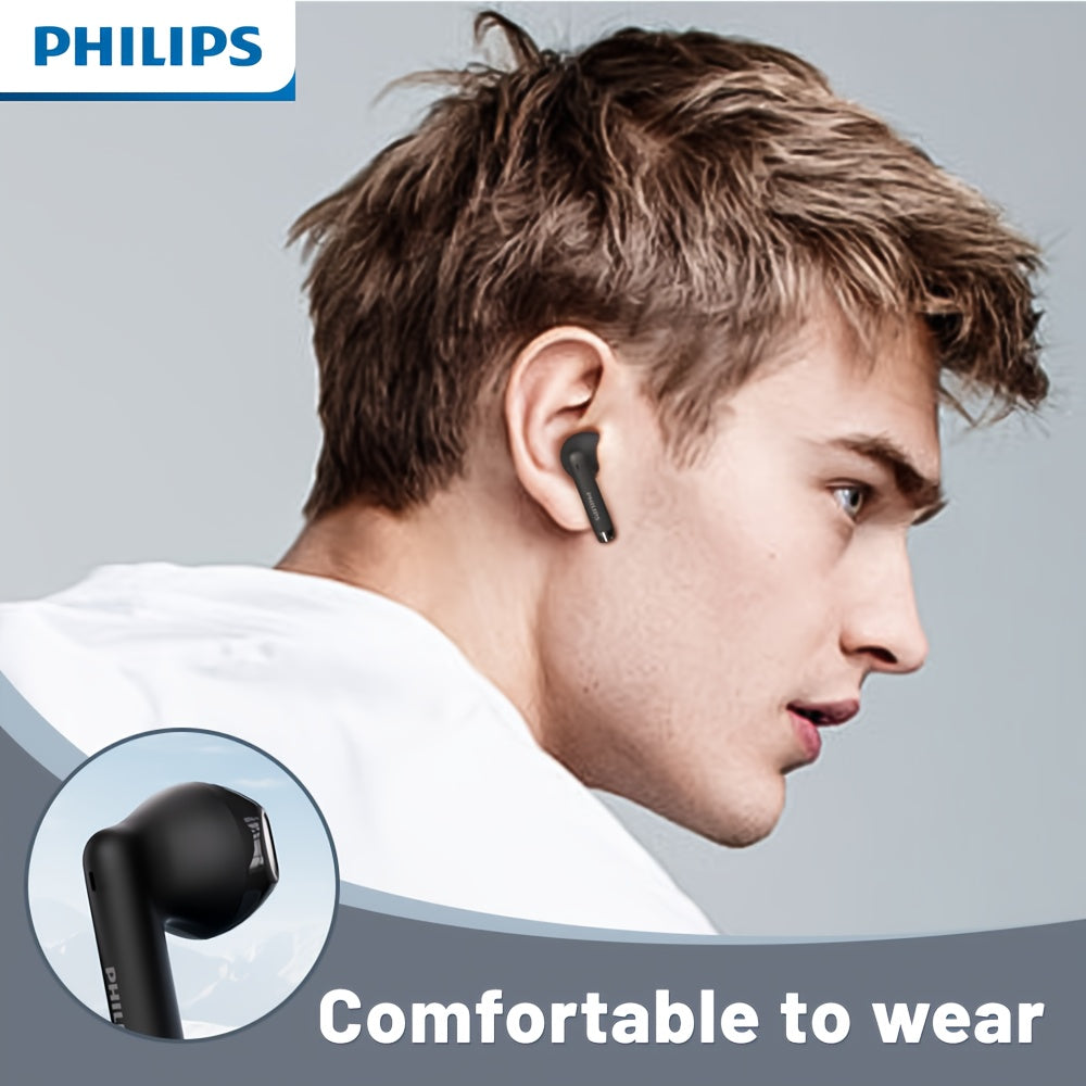 PHILIPS 2025 Wireless Earbuds — V6.0 Upgrade, Low Latency, Long Battery Life, Noise-Isolating with Microphone for Gaming, Sports & Music