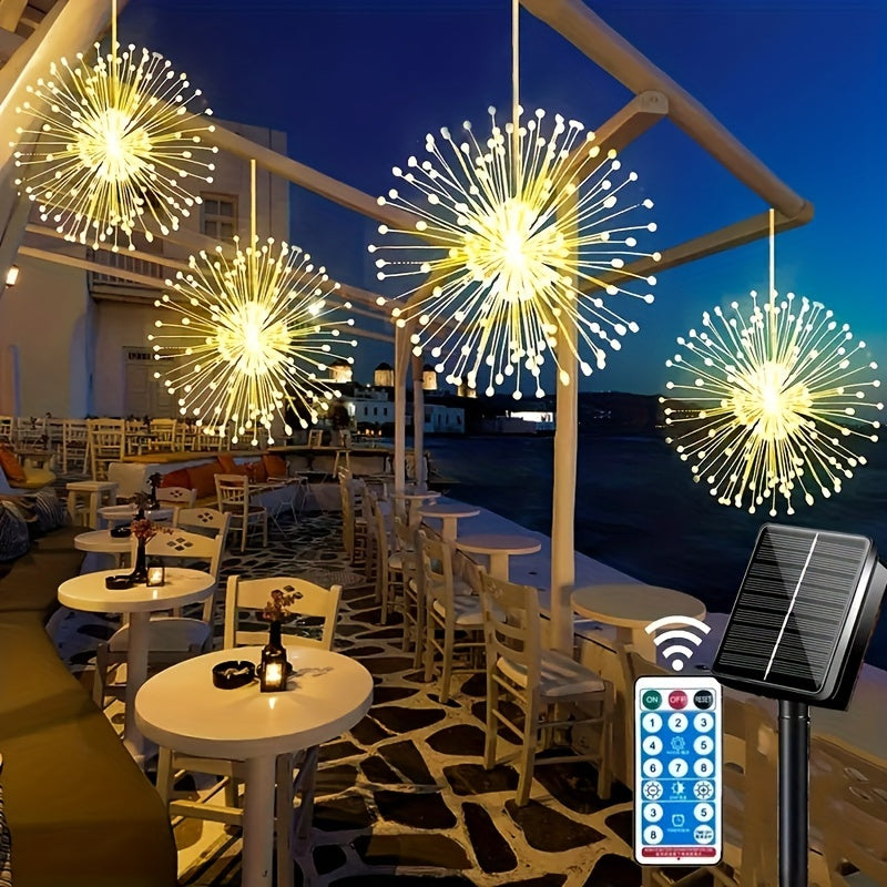 4pcs Per Set Solar Hanging Fireworks Lights