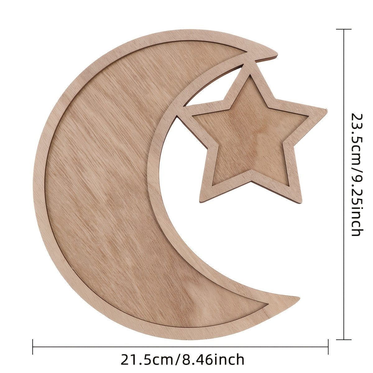 صينيتان خشبيتان للحلويات والوجبات الخفيفة للعيد - مناسبتان لتزيين الغرف، وحفلات أعياد الميلاد، والاحتفالات، مصنوعتان من الخشب. (بدون تلامس)