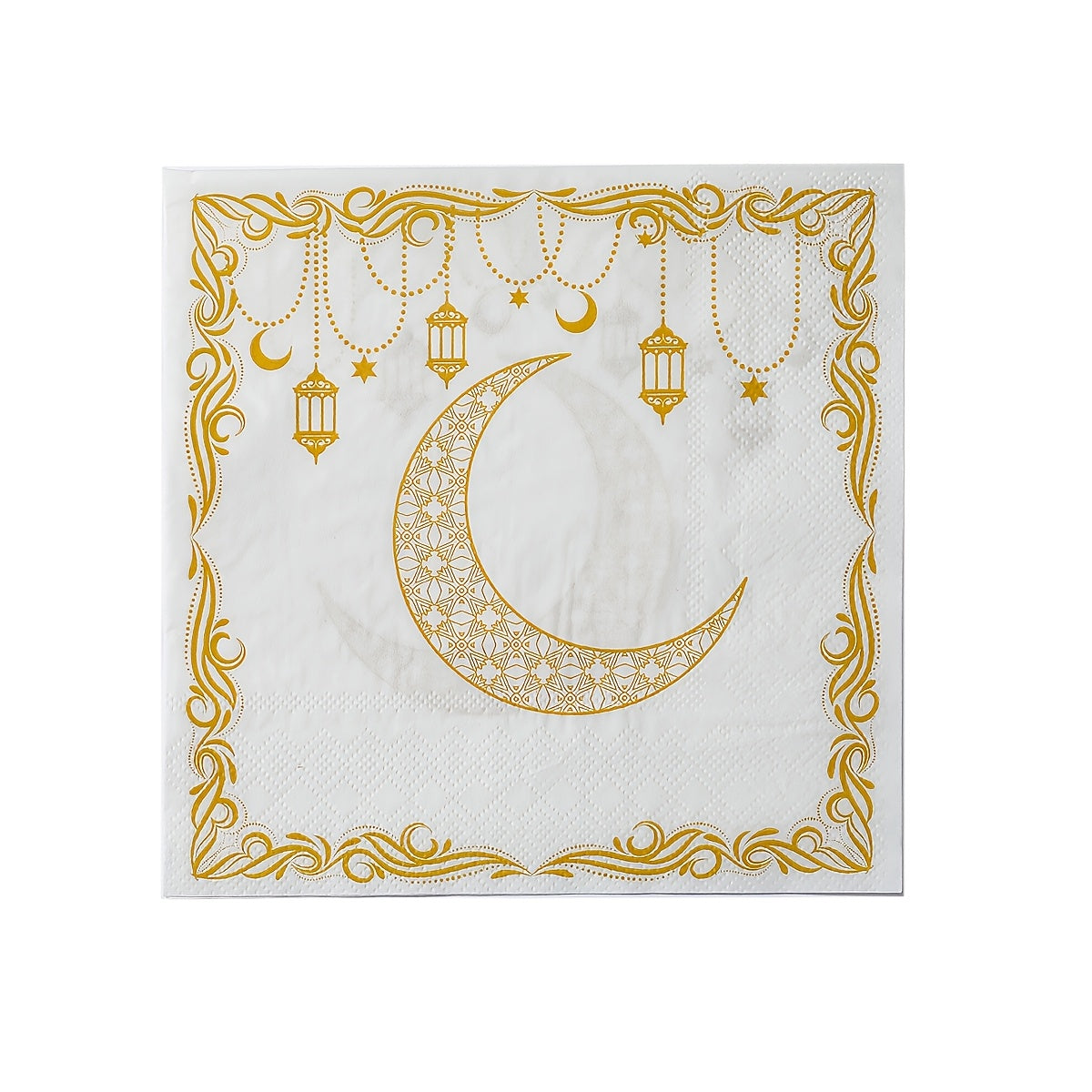 20pcs 2025 New Ramadan Theme Disposable Napkins - 2-Ply - Suitable for Ramadan Parties And Holiday Table Decorations, 13-Inch Square, Ideal for Kitchen And Dining Room, Ramadan Decorations