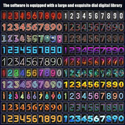 RGB LED Nixie Tube Clock – DIY IPS Display with 16M Colors, App Control, Temp & Weather Display, Modern Home Decor Gift