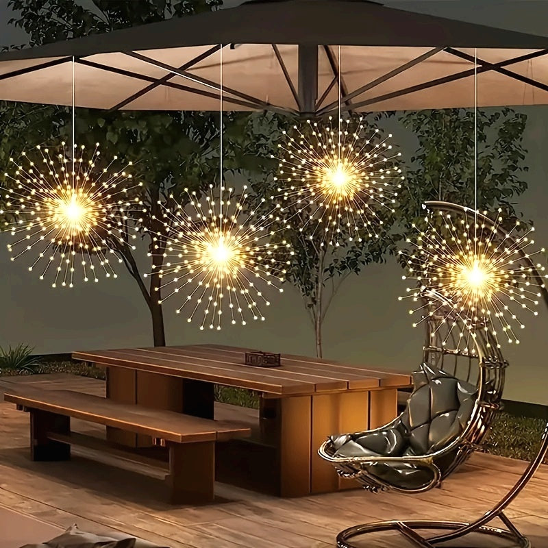4pcs Per Set Solar Hanging Fireworks Lights