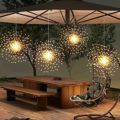 4pcs Per Set Solar Hanging Fireworks Lights