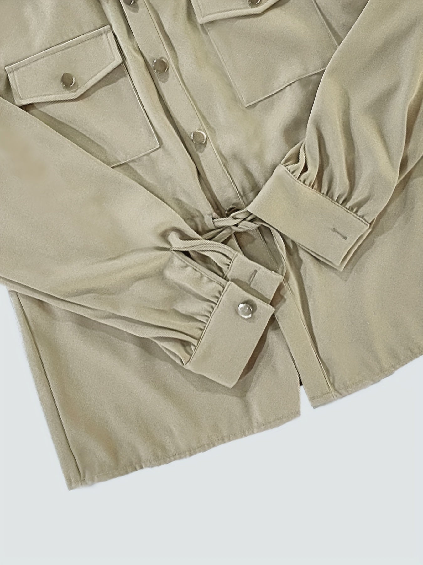 Elegant Women’s Drawstring Waist Top & Skirt Set – Spring/Autumn Collection