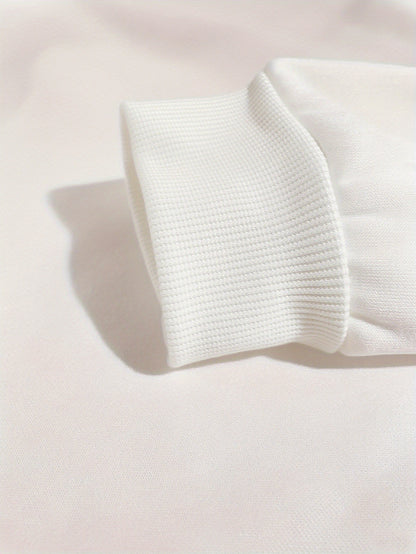 Women’s Winter Hooded Sweatshirt & Jogger Set – Casual Pullover with Letter Print, Pockets & Drawstring Waist