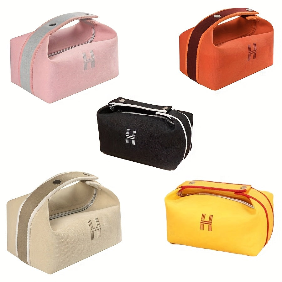 2pcs Chic Canvas Storage Bags – Portable Mini Organizers for Coins, Keys & Makeup, Stylish Travel Essentials