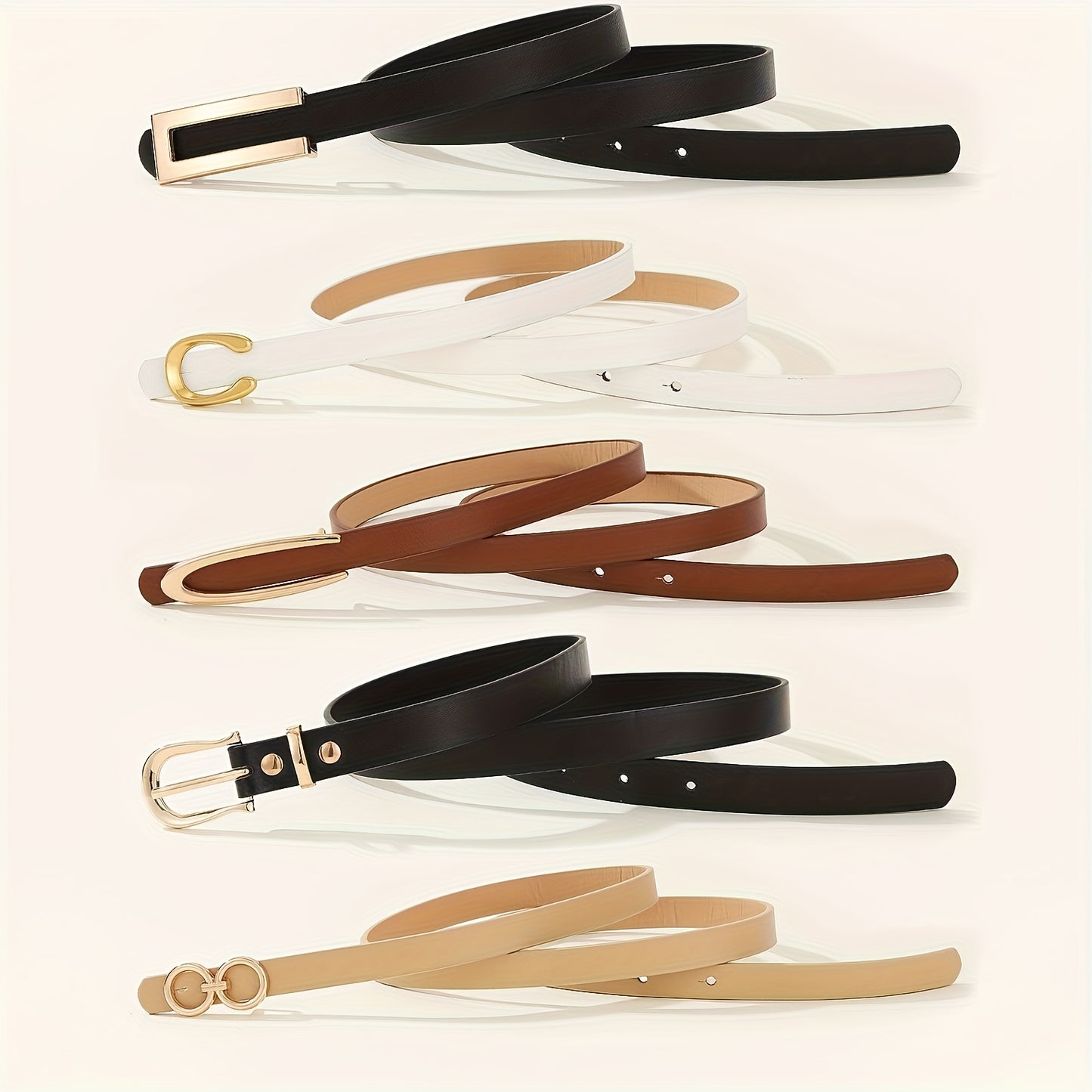 5-Pack Elegant Waist Seal Belt – All-Season Fashion Accessory & Gift Set