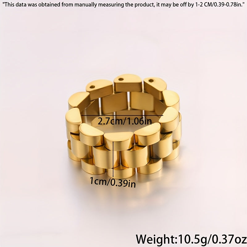 Unisex 2-Piece Interlocking Chain Bracelet & Ring Set – Luxury Multi-Color Design with Durable Gunmetal Finish, Perfect Daily Wear Gift for Him