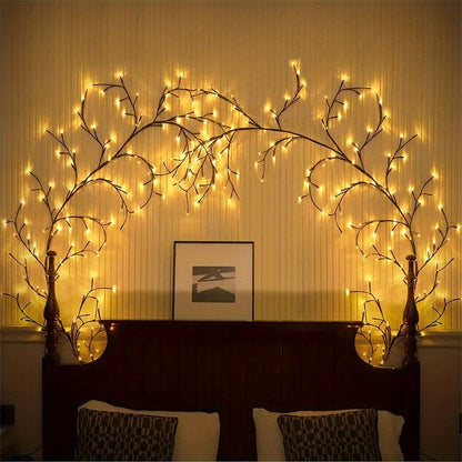 96-LED Willow Wall Lamp – Artificial Plant Branch Light for Elegant Bedroom & Living Room Decor