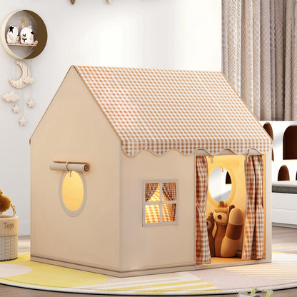 Indoor Kids’ Tent Castle – Polyester & PVC Playhouse for Family Game Rooms, Preschool Fun & Holiday Gifts (Lighting Not Included)