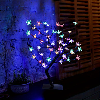Majisu 48-LED Cherry Blossom Tree Lamp – USB-Powered Table Light with Switch Control for Home & Festive Decor