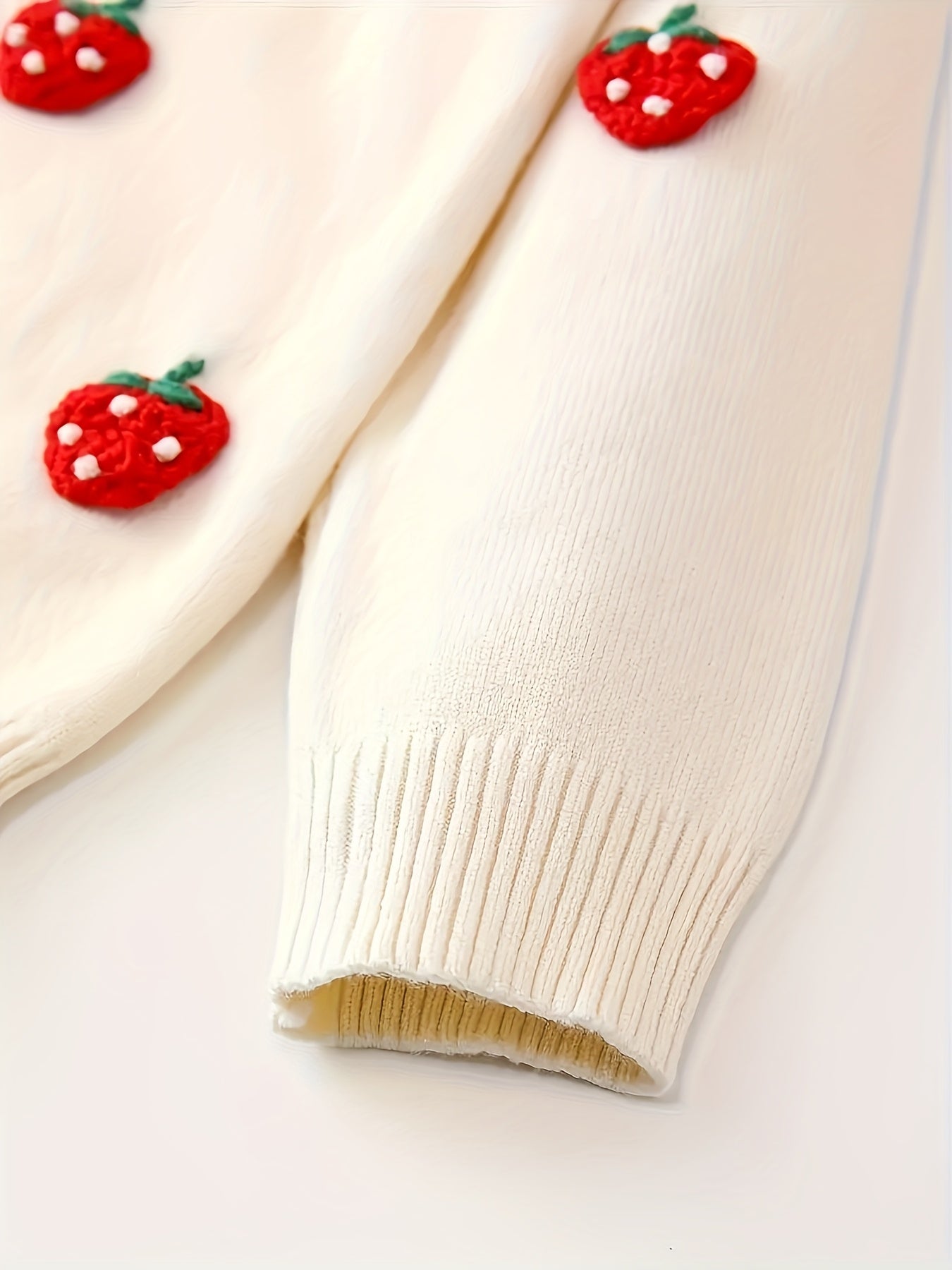 Girls’ 2-Piece Furry Fruit Sweater & Pleated Skirt Set – Cozy Purple Knitwear Outfit for Daily Wear or Parties in Autumn/Winter