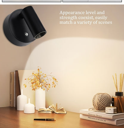 Touch Dimming LED Night Light – 3-Color Adjustable, Rechargeable Lamp for Bedroom, Reading & Living Spaces