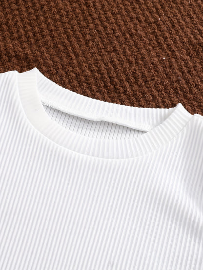 Girls’ 4-Piece Autumn/Winter Fashion Set – Button-Up Coat, Ribbed Long-Sleeve Top, Checkered Elastic-Waist Skirt & Matching Beret