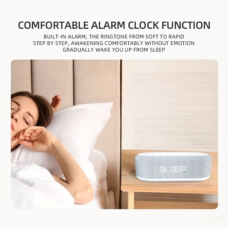4-in-1 Night Light Alarm Clock with Wireless Charging – USB-C Digital Clock with Adjustable 3-Mode Lighting, Perfect for Travel