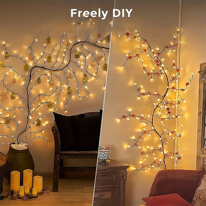 96-LED Willow Wall Lamp – Artificial Plant Branch Light for Elegant Bedroom & Living Room Decor