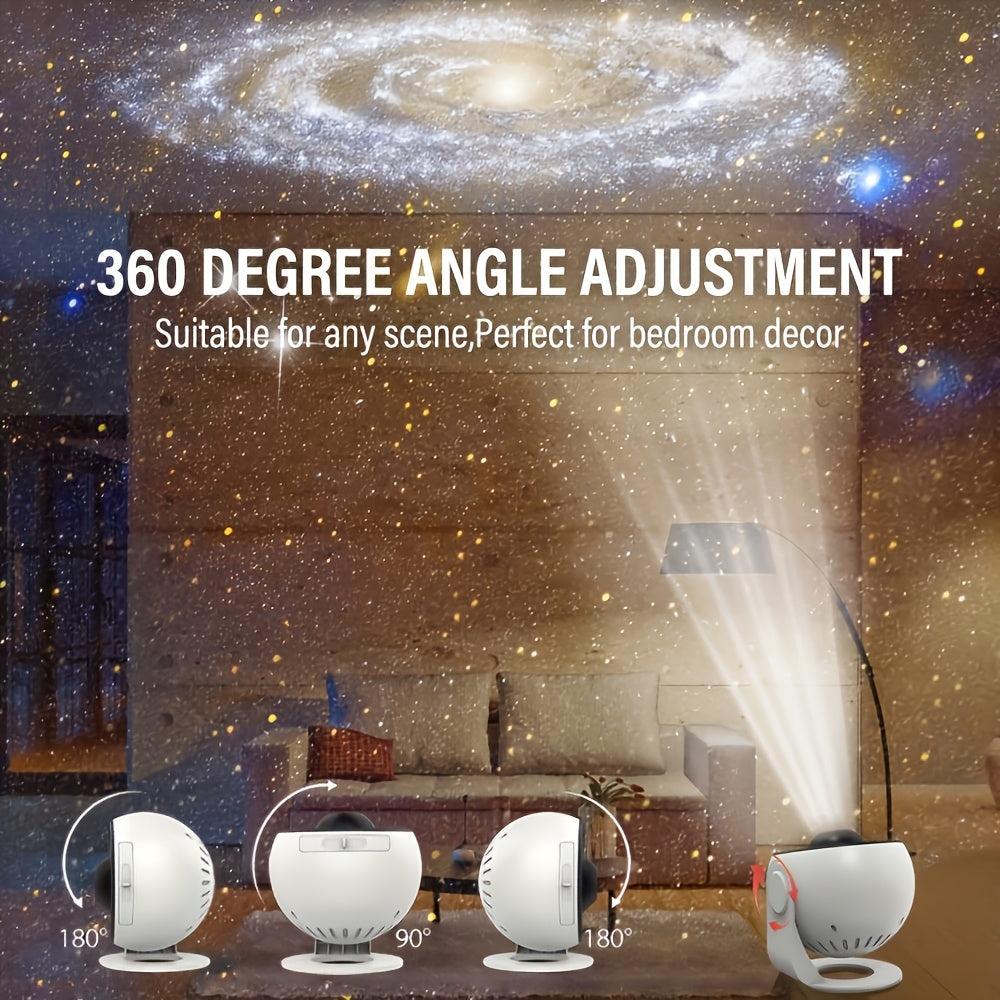 Night Light Galaxy Projector – 360° Rotating Starry Sky Planetarium Lamp for Kids’ Bedroom, Wedding & Valentine’s Day Gift