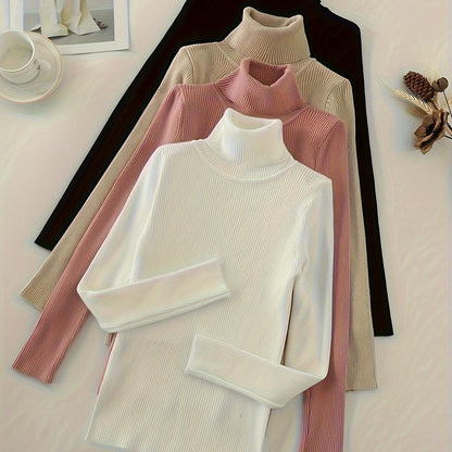 Women’s High Collar Hoodie — Casual Pullover Top