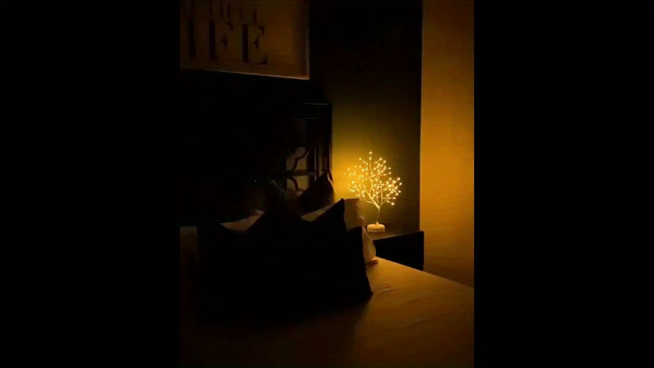 108 LED Bonsai Tree Lamp – Warm White Decorative Light with USB & Battery Power, Touch Control, Modern Table Decor