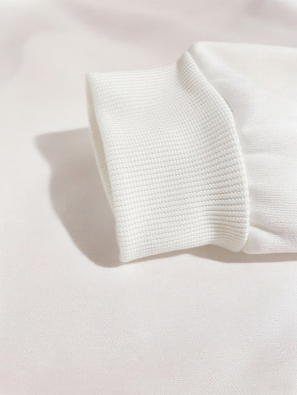 Letter Print Two Piece Set, Crew Neck Sweatshirt & Pants, Women's Clothing