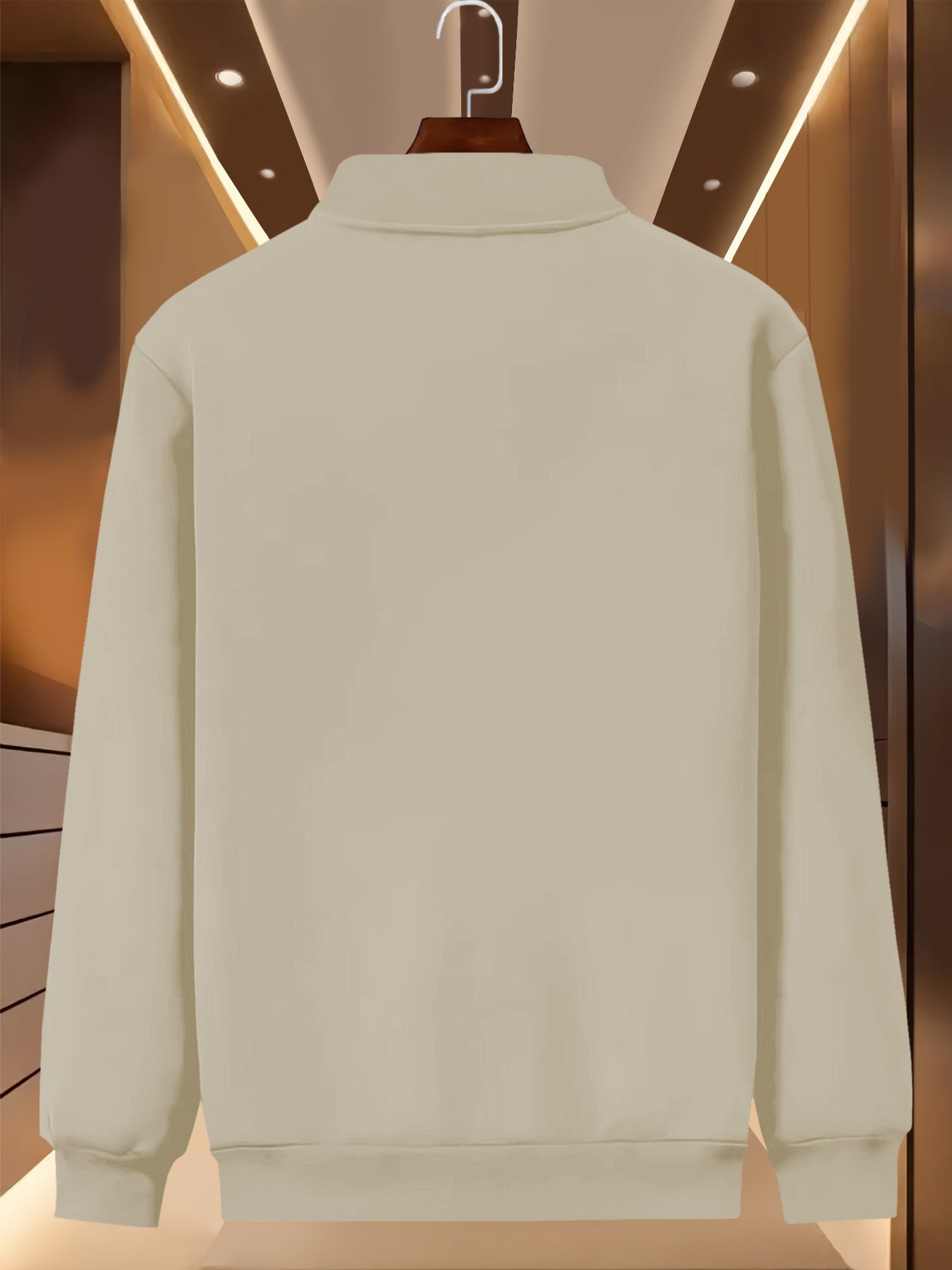 طقم من قطعتين يتكون من سترة ضيقة وبنطال رياضي طويل للرجال، يتميز بطبعات الفريق، ونمط بسحاب، مصنوع من قماش ناعم، مناسب للارتداء غير الرسمي في فصلي الخريف والشتاء.