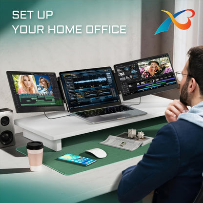 Premium UHD Laptop Screen Extender – 14" FHD 1920×1200 IPS Dual Display with Business Bag, Plug & Play for 13–17" Laptops