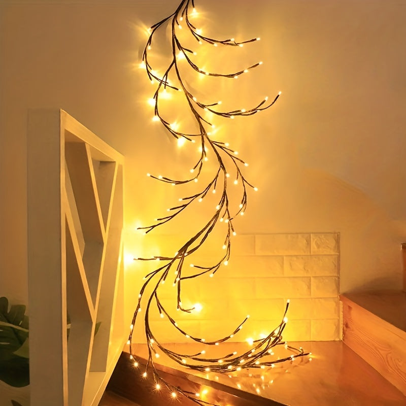 96-LED Willow Wall Lamp – Artificial Plant Branch Light for Elegant Bedroom & Living Room Decor