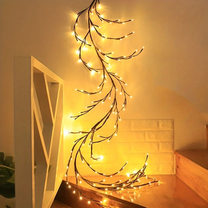 96-LED Willow Wall Lamp – Artificial Plant Branch Light for Elegant Bedroom & Living Room Decor
