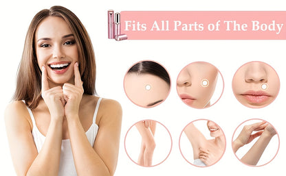 DM Facial Hair Removal for Women, Electric Painless USB Rechargeable Facial Hair Remover for Face, Lip, Leg LED Light