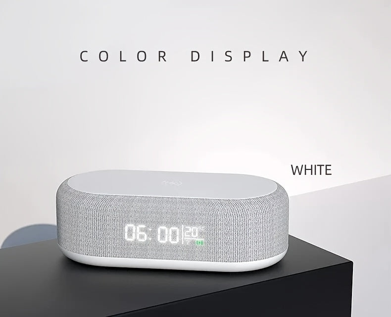 4-in-1 Night Light Alarm Clock with Wireless Charging – USB-C Digital Clock with Adjustable 3-Mode Lighting, Perfect for Travel