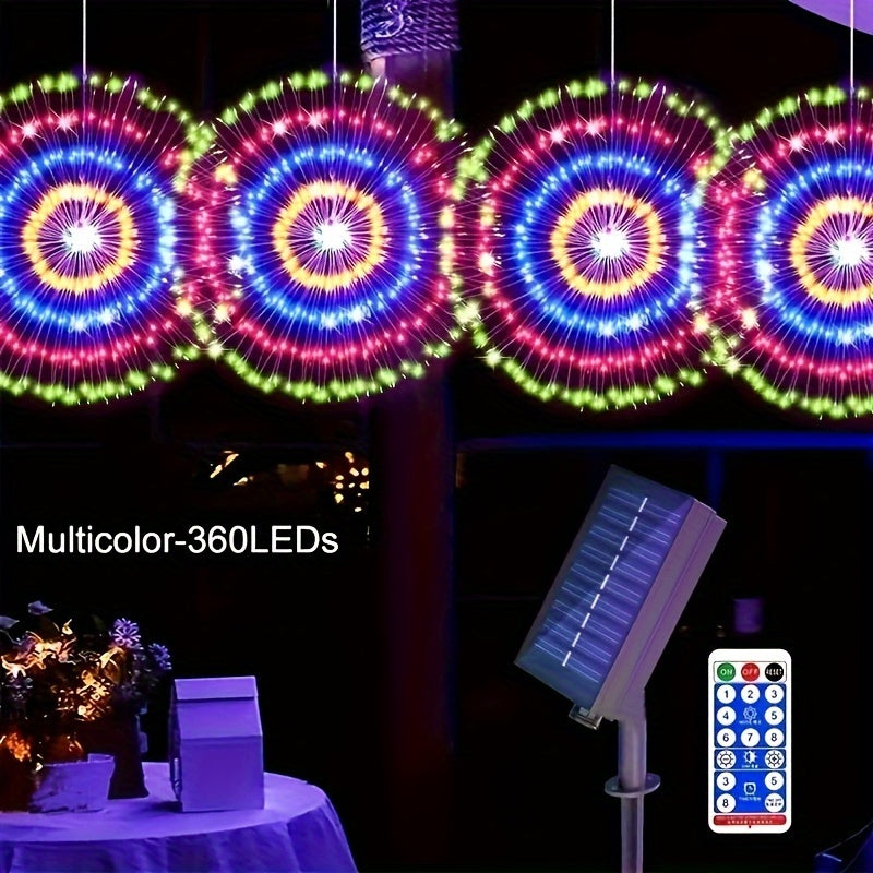 4pcs Per Set Solar Hanging Fireworks Lights