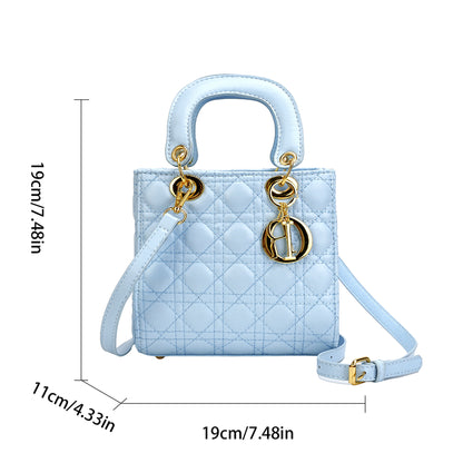 Elegant Quilted Women's Handbag – Versatile Shoulder & Crossbody Bag with Gold Hardware and Removable Strap