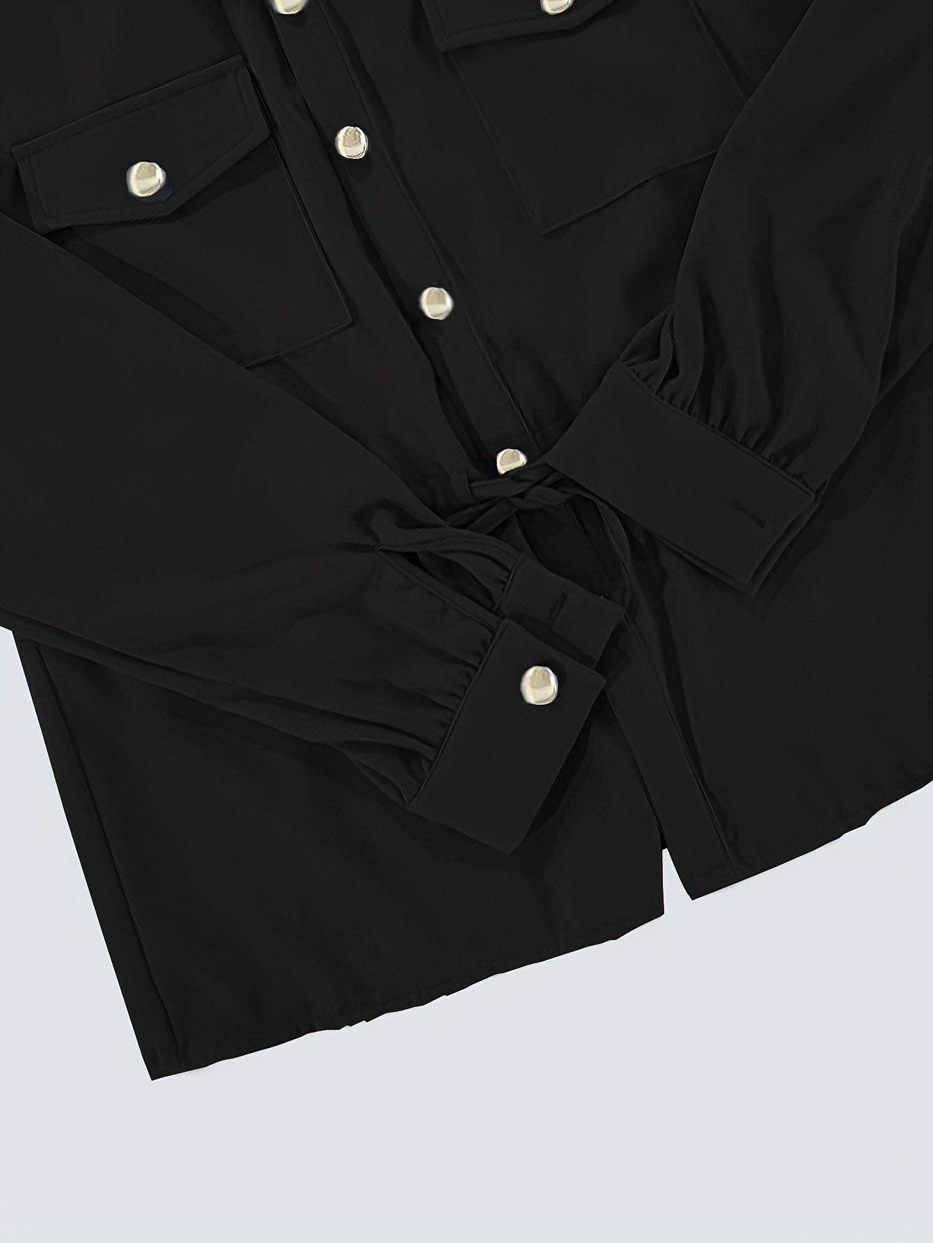 Elegant Women’s Drawstring Waist Top & Skirt Set – Spring/Autumn Collection