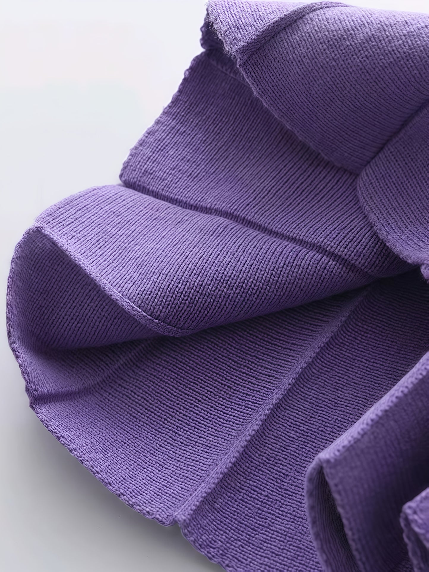 Girls’ 2-Piece Furry Fruit Sweater & Pleated Skirt Set – Cozy Purple Knitwear Outfit for Daily Wear or Parties in Autumn/Winter