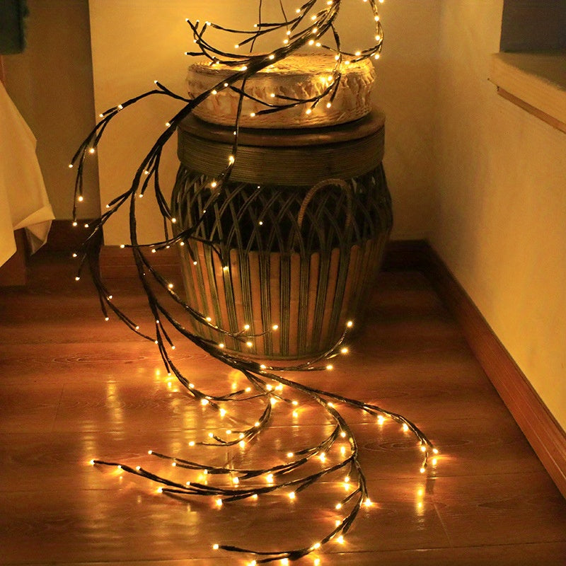 96-LED Willow Wall Lamp – Artificial Plant Branch Light for Elegant Bedroom & Living Room Decor