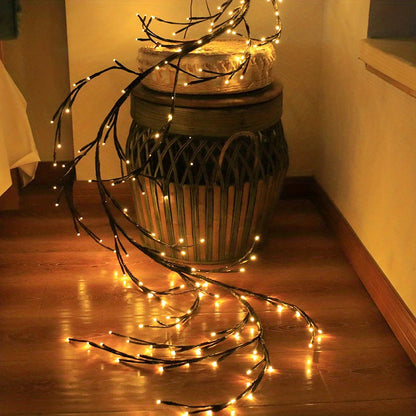 96-LED Willow Wall Lamp – Artificial Plant Branch Light for Elegant Bedroom & Living Room Decor