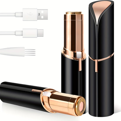 DM Facial Hair Removal for Women, Electric Painless USB Rechargeable Facial Hair Remover for Face, Lip, Leg LED Light