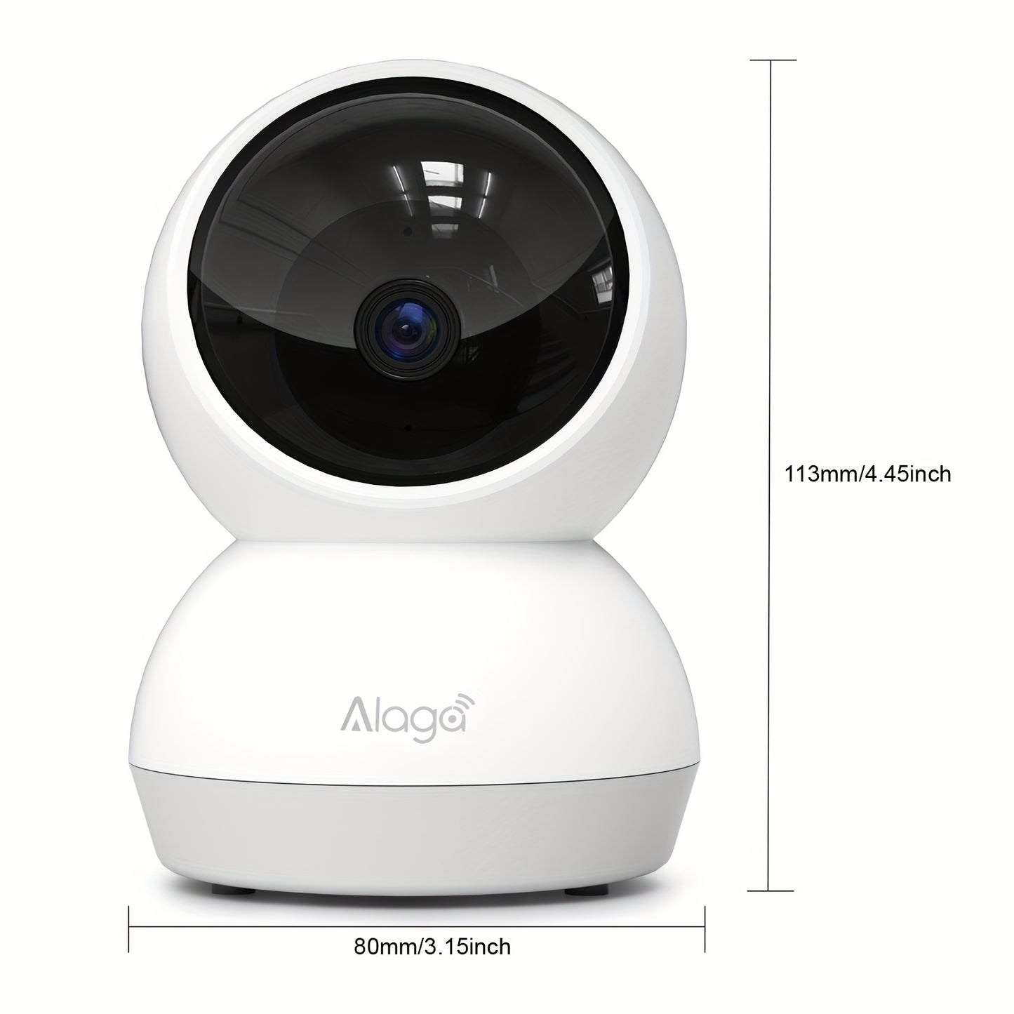 360° Panoramic 2K HD Security Camera – AI Motion Detection, Night Vision, 2.4G/5G WiFi, Google Assistant Compatible (Battery Not Included)