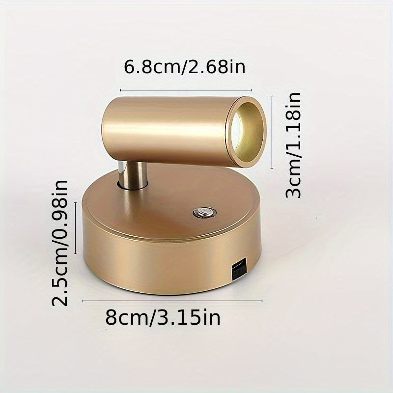 Touch Dimming LED Night Light – 3-Color Adjustable, Rechargeable Lamp for Bedroom, Reading & Living Spaces